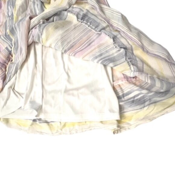 Lauren Conrad Dress Size XL Pastel Sleeveless Faux Wrap Lined Belted Summer EUC - Picture 12 of 16